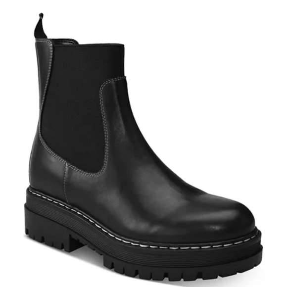 Marc Fisher Patrick lug sole booties in black women's shoes size 6 - Picture 1 of 14